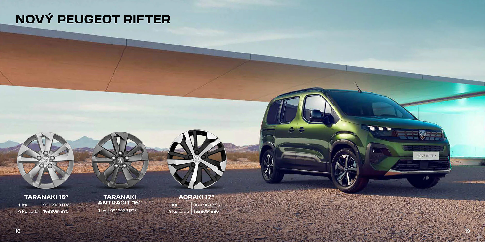 Hliníková kola Peugeot Rifter